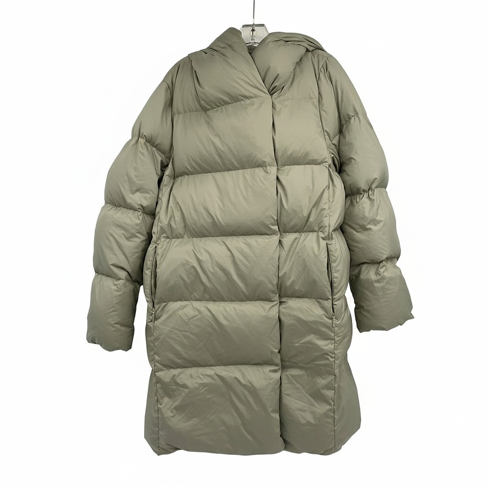 Babaton Sage Green Duvet Down Puffer Coat | Women’s L Nylon Coat